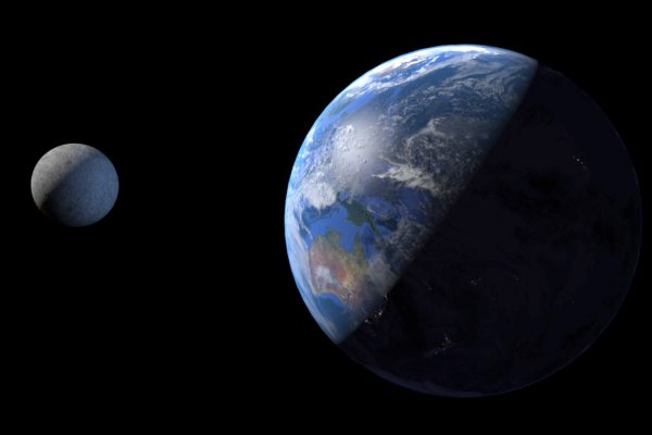 Terre / Lune- blender - planètes 3D