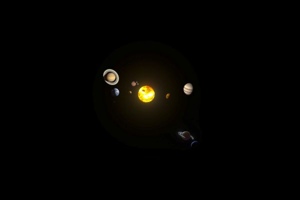 Sytème solaire- blender - planètes 3D.